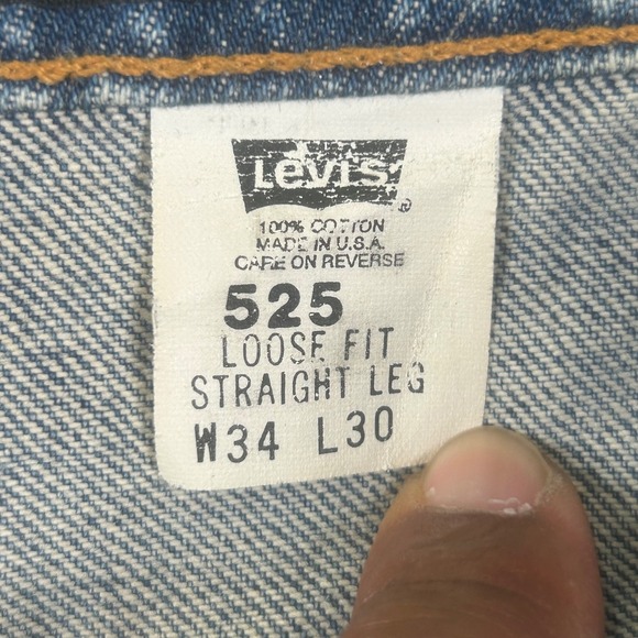 Vintage Levis 525 Special Reserve Jeans Mens 34x30 Made in USA Loose Straight 90 - Picture 6 of 11